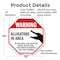 Signmission Warning Alligators in Area Do Not S, 10 Inch X 10 Inch, Aluminum Metal Signs OC-A-10-339 - alternate 3