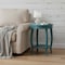 Homeroots 24" Teal Blue Solid Wood Round End Table With Shelf 286291 - alternate 5