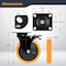 Powertec 6 in. Swivel Caster Wheels with Dual Locking Brake, 1390 lbs Load, Heavy Duty Industrial Grade, 4PK 17216N - alternate 6