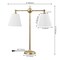 Jonathan Y Ruth 31" 2-Light Contemporary Farmhouse Adjustable Metal Library LED Table Lamp, Gold Painting JYL3074A - alternate 9