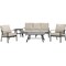 Hanover Cortino 5-Piece Commercial-Grade Patio Seating Set CORT5PCS-ASH - alternate 1