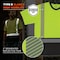 Ergodyne M Lime Class 2 Hi-Vis T-Shirt Black Bottom 8294BK - alternate 5