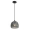 Jonathan Y Campana 8.25" 1-Light Bohemian Modern Woven Rope/Iron LED Pendant, Gray JYL6512D - alternate 1
