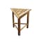 Homeroots 15" Brown Teak Corner Shower Bench 383343 - alternate 5