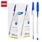 Deli Capped Ballpoint Pen 1.0mm, Blue Ink, Smooth Low-Viscosity, 50PK EQ4-BL - alternate 1