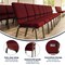 Flash Furniture Fabric Church Chair, Gold Frame, Burgundy XU-CH-60096-BY-GG - alternate 8