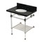 Kingston Brass 30-Inch Black Granite Console Sink with Acrylic Legs and Shelf, 8-Inch, 3-Hole KVPK30KAB6 - alternate 1