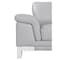 Homeroots 73in Light Gray And Silver Genuine Leather Loveseat 329618 - alternate 10