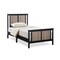 Homeroots Black And Walnut Reversible Solid Wood Twin Bed Frame 530215 - alternate 6