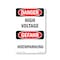Signmission Safety Sign, OSHA Danger, 7" Height, High Voltage Bilingual, D-57-VG-1327 OS-DS-D-57-VG-1327 - alternate 1