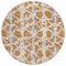 Homeroots 8' Copper And Ivory Round Abstract Washable Indoor Outdoor Area Rug 614151 - alternate 1