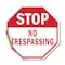 Signmission Stop No Trespassing, 18 Inch X 18 Inch, Vinyl Decal OC-D-18-265 - alternate 1