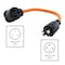 Ac Works 1.5FT Adapter NEMA L14-30 Plug 4-Prong 30A to NEMA 6-50R 50A 250V WDL1430650-018 - alternate 4