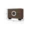 Homeroots 18" Brown Two Drawers Manufactured Wood Mirrored Nightstand 329652 - alternate 4