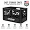 Cratemate Heavy-Duty Black Milk Crate - Multi-Purpose, Stackable, and Durable Storage 24QT MC24QT-BL - alternate 5