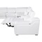 Homeroots White Italian leather 3 power reclining seats L shaped Seven Piece Corner Sectional With Console 544995 - alternate 10