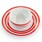 Gibson Home Sunset Stripes 12 Piece Round Fine Ceramic Dinnerware Set in Red 126915.12 - alternate 6