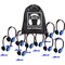 Hamiltonbuhl Sack-O-Phones, 10 Personal Headphones in a Carry Bag, Blue, 10PK SOP-HA2BLU - alternate 1