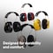 3M Peltor Peltor Optime 105 Behind-the-Neck Ear Muffs, 29 dB NRR, Passive, General Purpose, Black/Red H10B - alternate 6