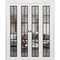 Sartodoors Sliding Closet Double Bi-fold Doors, Lucia 2366 White Silk with Clear Glass and Aluminum Strips, S LUCIA2366DBF-WS-96 x 96 (4* 24x96) - alternate 1