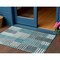 Homeroots 3' X 5' Teal Blue Aqua And Gray Striped Washable Indoor Outdoor Area Rug 581713 - alternate 1