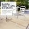 Flash Furniture Square Table Set, Aluminum, Plastic, Stainless Steel, Grey TLH-ALUM-32SQ-017BCHR4-GG - alternate 16