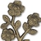 Homeroots 4" Antiqued Gold Cast Iron Flower Wall Hook 612074 - alternate 8