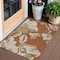 Homeroots 3' X 5' Terra Cotta And Beige Floral Washable Indoor Outdoor Area Rug 589584 - alternate 1