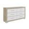 Homeroots 63" Natural And White Wood Six Drawer Double Dresser 643689 - alternate 14