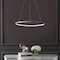 Jonathan Y Brice 23.75" Modern Contemporary Metal Round Dimmable Integrated LED Pendant, Gray JYL7203E - alternate 10