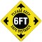 Signmission Please Keep Safe Distance Non-Slip Floor Graphic, 7in Vinyl Decal, 7" x 7", FD-2-X-7-99976 FD-2-X-7-99976 - alternate 1