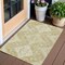 Homeroots 3' X 5' Wheat Gold And Ivory Medallion Washable Indoor Outdoor Area Rug 589056 - alternate 1