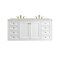 James Martin Vanities Chicago 60" Double Vanity, Glossy White, w/ 3 CM Siberian Silestone Top 503-V60D-GW-3SFR - alternate 6