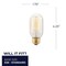 Bulbrite Pack of 4 Incandescent T14 Medium Screw Base E26 Light Bulb, 40 Watt, Antique Glass, 4PK 861381 - alternate 11