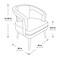 Osp Home Furnishings Mason Accent Reception Chair, Black MSN-PD27 - alternate 7