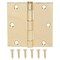 Prosource Square Corner Door Hinge, Steel, Polished Brass, Loose Pin, 180 deg Range of Motion 20338BBX - alternate 1