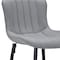 Homeroots Set of Two 27" Gray and Black Faux Leather and Metal Low Back Counter Height Bar Chairs, 2PK 719671 - alternate 6