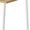 Homeroots 47" Natural and White Wood and Metal Corner Trestle Computer Desk 489993 - alternate 4