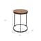 Homeroots 24" Black And Wood Brown Wood And Iron Round End Table 493254 - alternate 5