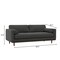 Homeroots 89" Gray Fabric Sofa With Ottoman With Brown Legs 641058 - alternate 7