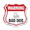 Signmission Dog Warning Shield Sign Bad Dog, 18 inch X 18 inch, Plastic Sign, 2PK SHI-P-2PACK-18-377 - alternate 1
