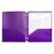 C-Line Products Two-Pocket Heavyweight Poly Portfolio Folder with Three-Hole Punch, Purple, 25PK 33939 - alternate 4