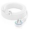 Maximm 10ft 16AWG Flat Plug Extension Cord, Single Outlet, 3-Prong Grounded, UL, White ADW-360-3110-W - alternate 1