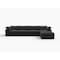 Homeroots Black Linen Blend Modular L Shaped Five Piece Corner Sectional 714579 - alternate 1