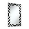Homeroots 47" Silver And Black Mosaic Glass Framed Accent Mirror 543505 - alternate 3