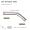 Supplygiant Shower Arm 6 in Stainless Steel Wall Mounted Shower Arm, 1/2 in Threaded IPS, Brushed Nickel Finish 74-TB8-O - alternate 4