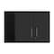 Homeroots 28" Black Wall mounted Accent Cabinet With Eight Shelves And Six Drawers 546373 - alternate 1