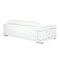 Homeroots 89" White Italian Leather Sofa With Silver Legs 329593 - alternate 7