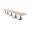 Skutchi Designs 20ft Arc Rectangle Conference Table With Power | Harmony Series | 20 Person Meeting Room Table HAR-AREC-48X240-T.BK-K525-NA - alternate 1