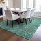 Homeroots 8' X 10' Teal Blue And Charcoal Geometric Washable Indoor Outdoor Area Rug 577604 - alternate 6